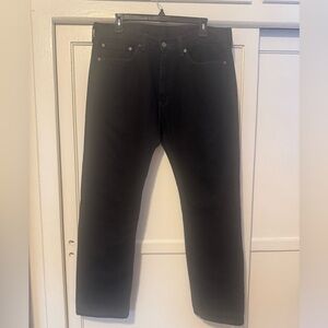 Levi's Men's Dark Black Straight Jeans